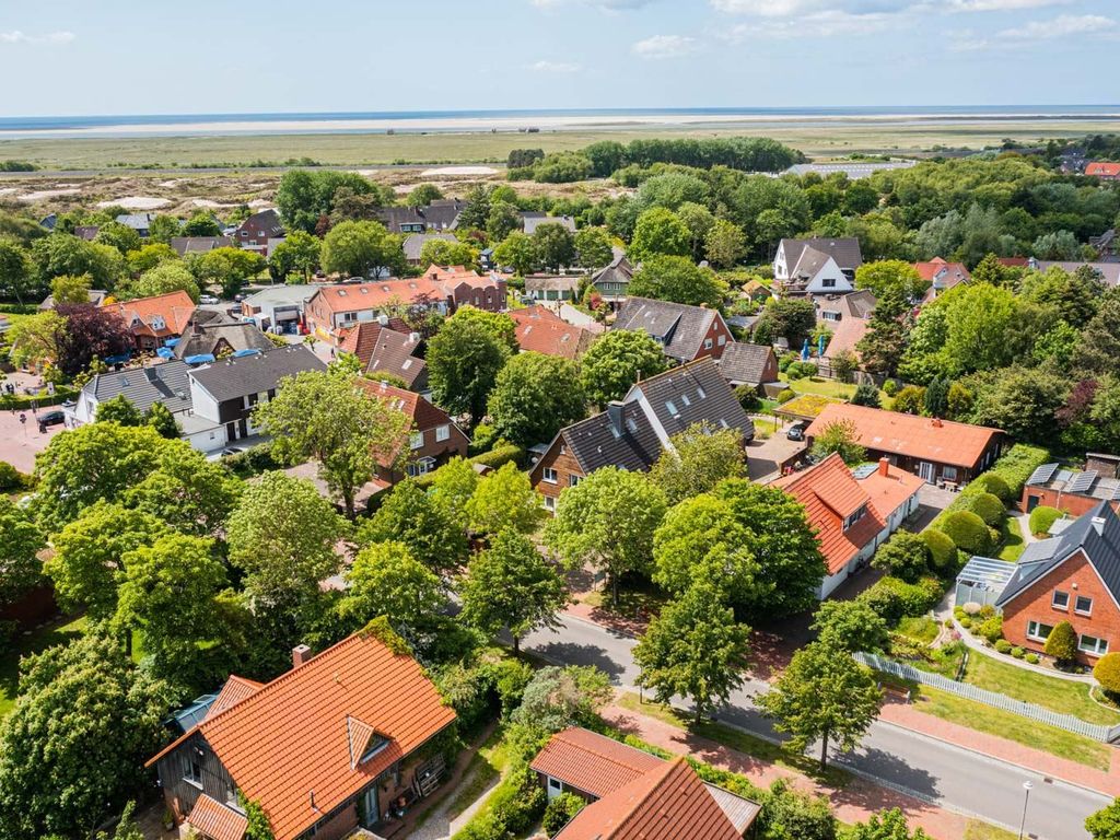 Luftbild mit Meerspanorama