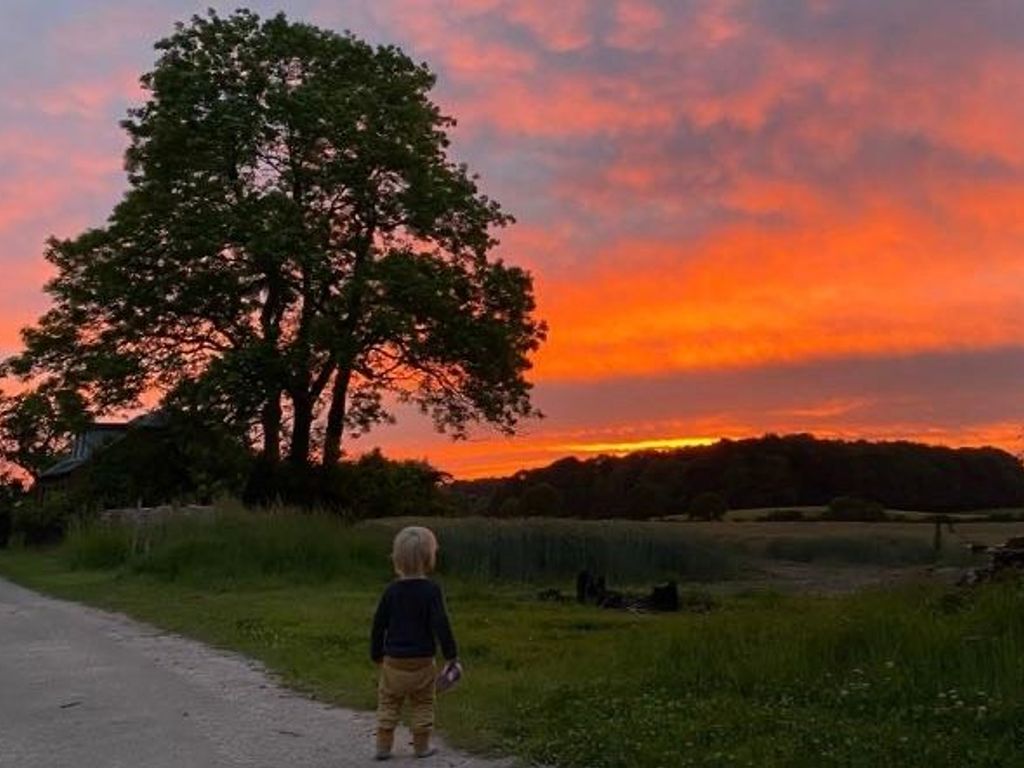 Sonnenuntergang in Baustrup auf dem Ferienhof