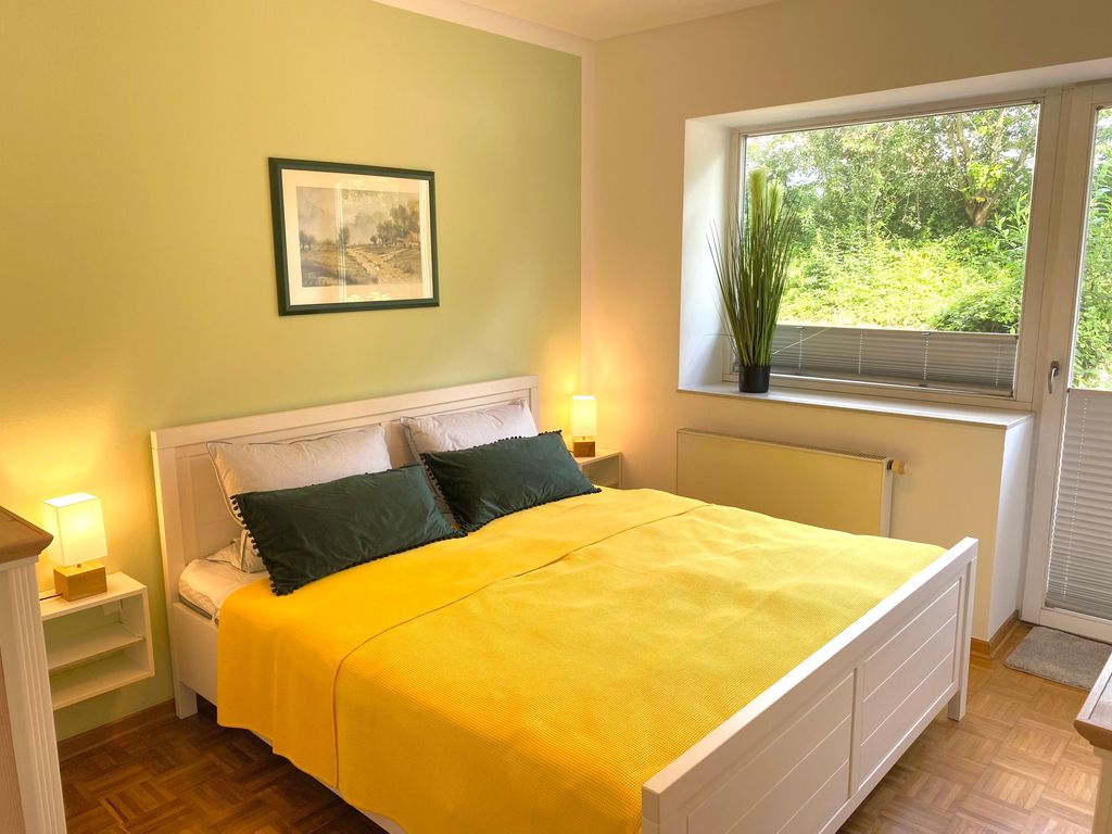 Das Schlafzimmer mit Doppelbett
