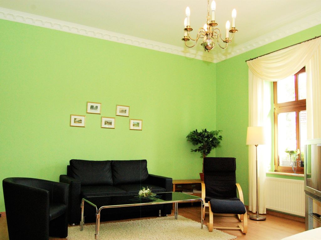 Wohnzimmer in der Ferienwohnung Erholung Pur.