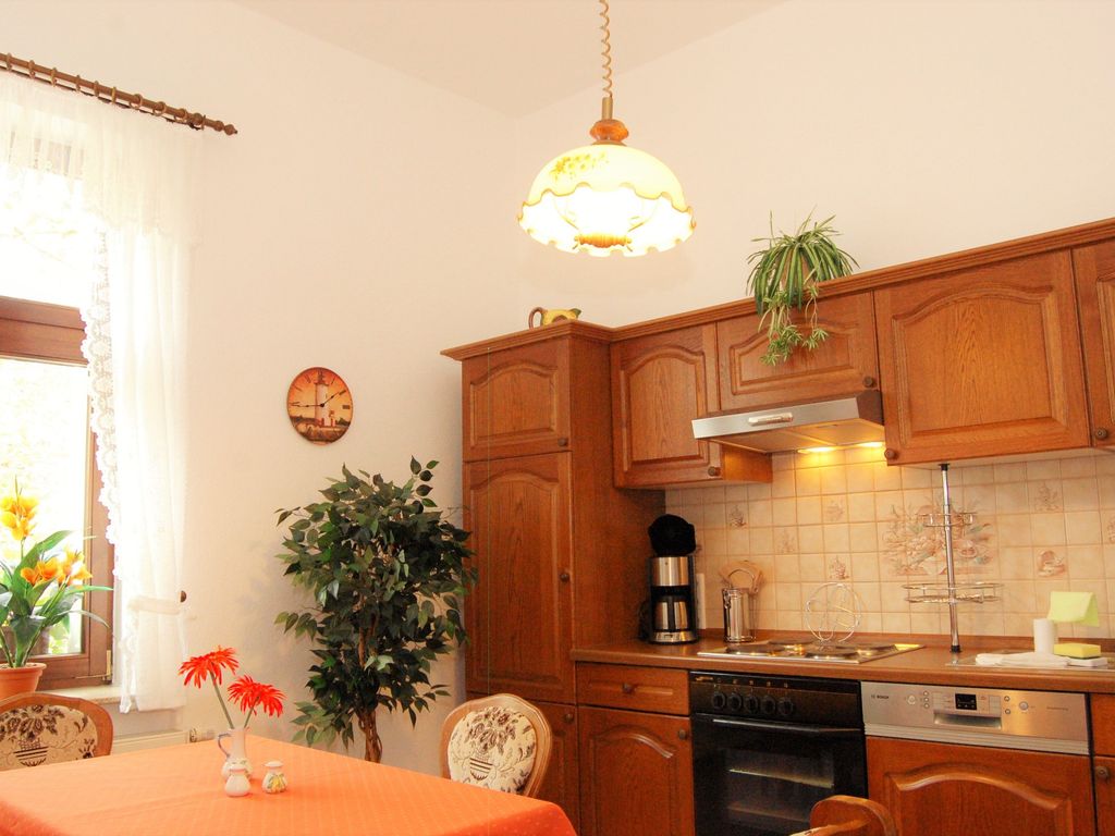 Küche in der Ferienwohnung Erholung Pur.