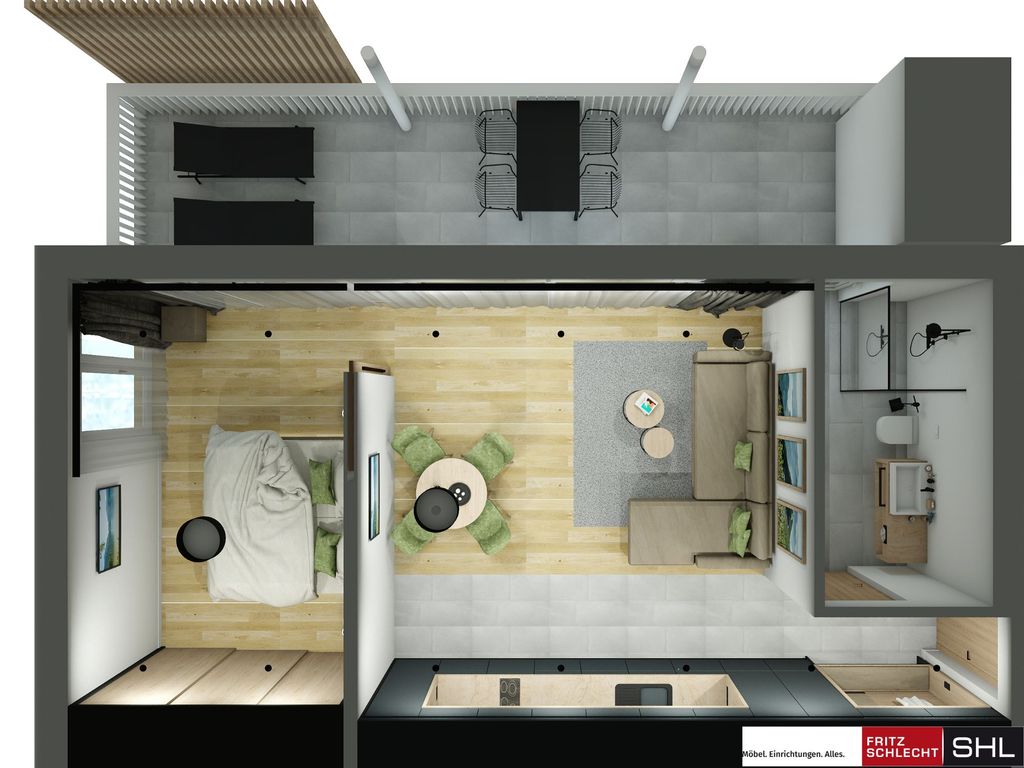 Grundriss des Apartments