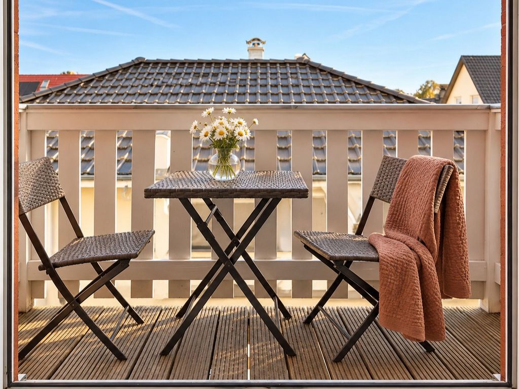 Balkon zum Genießen der frischen Ostseeluft.