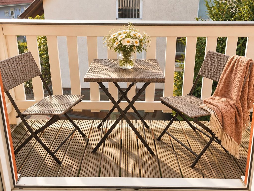 Balkon zum Genießen der frischen Ostseeluft.