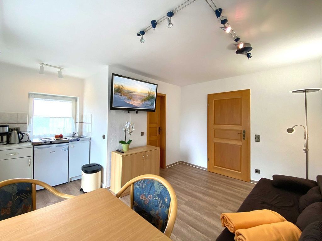 Wohnzimmer mit integrierter Küche