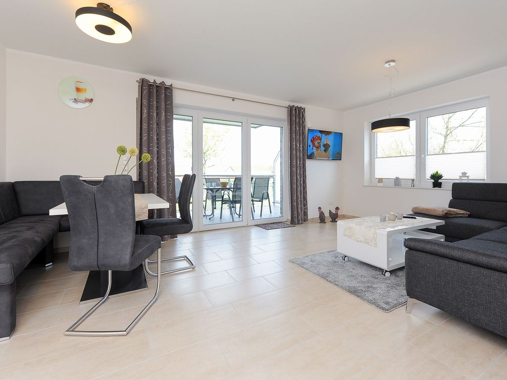 Living room with integrated kitchen area