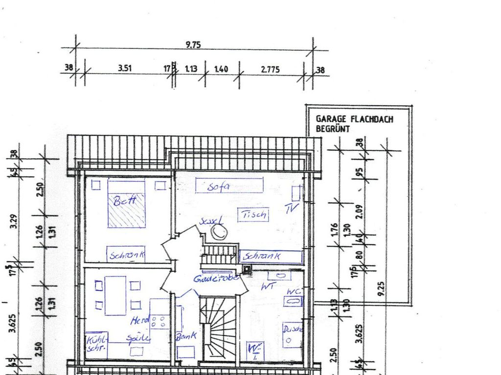 Wohnungsaufteilung Obergeschoss