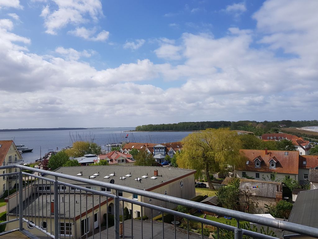 Blick vom Balkon zum Haff