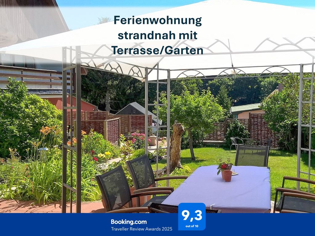 Ferienwohnung strandnah mit Terrasse/Garten