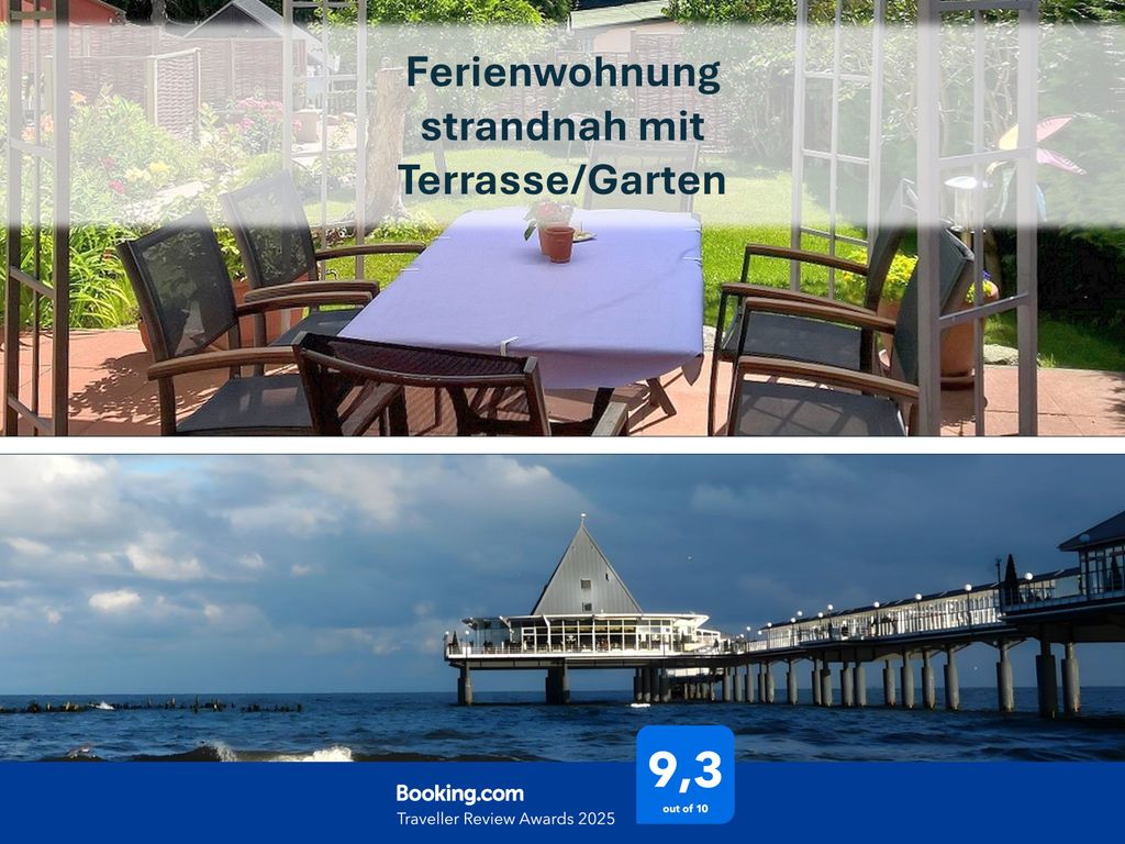 Ferienwohnung strandnah mit Terrasse/Garten