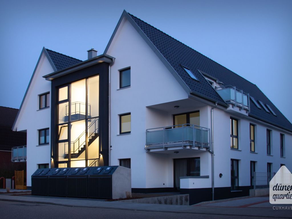 Ansicht von der ruhigen Anwohnerstraße