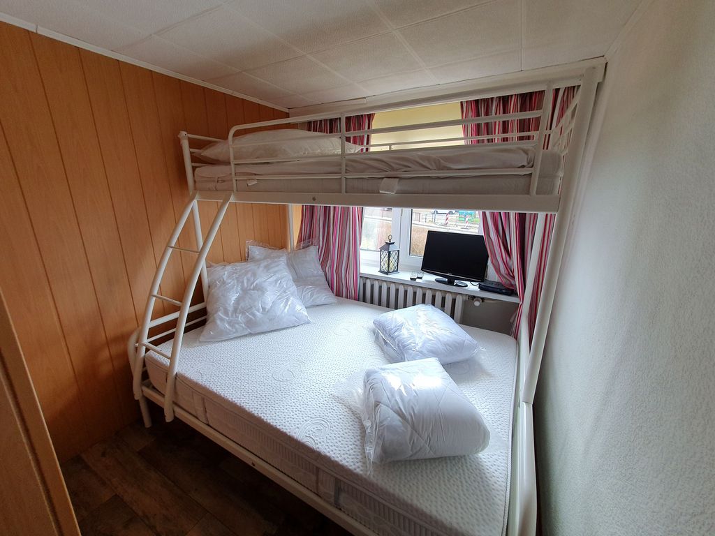 Ferienwohnung Harzliebe: Schlafzimmer 2 mit Etagenbett und Platz für 3 Personen