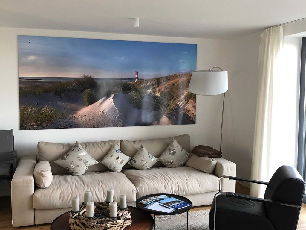 Sofa mit Bild vom Südstrand Düne