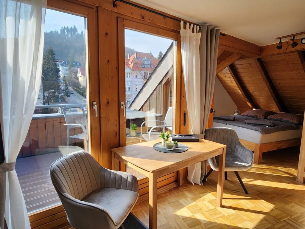 Wohnzimmer mit Schlafbereich