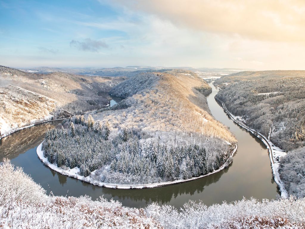 Saarschleife im Winterkleid