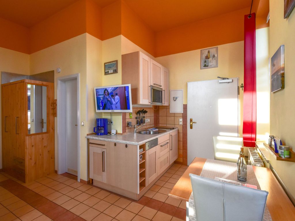 Innenansicht Ferienwohnung Lehrer Lämpel Nr. 1 offene Küche