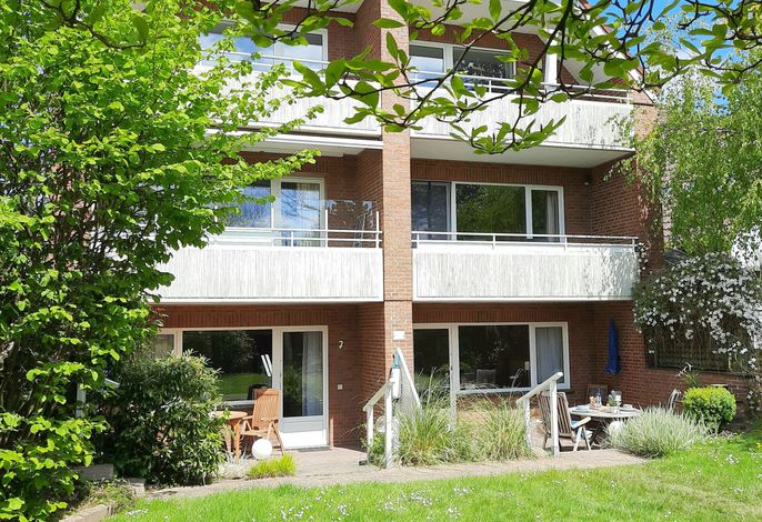 1-Raum FeWo 7, EG, 35m², Terrasse süd/west