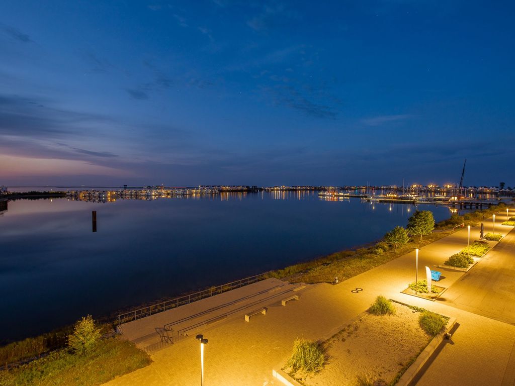 Ausblick auf den Hafen vom Ostseeresort Olpenitz