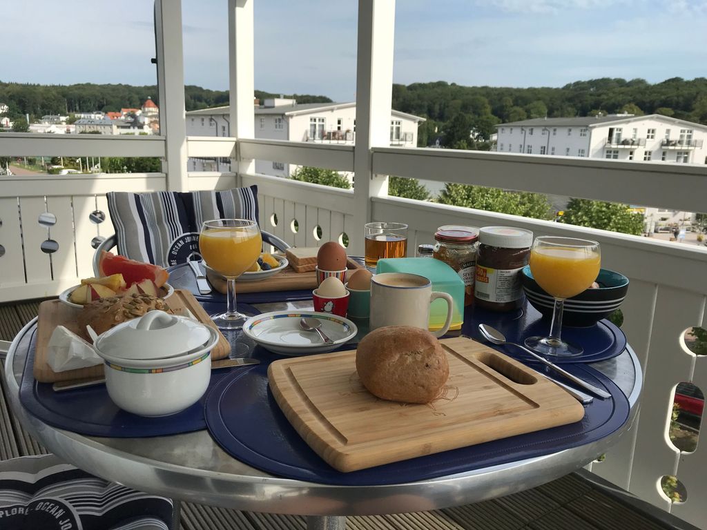 Aussicht beim frühstück vom Balkon