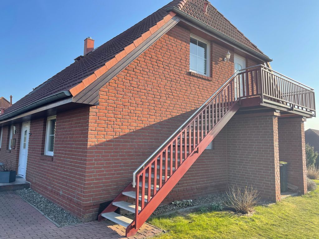 Eingang über eine Treppe direkt zur Ferienwohnung