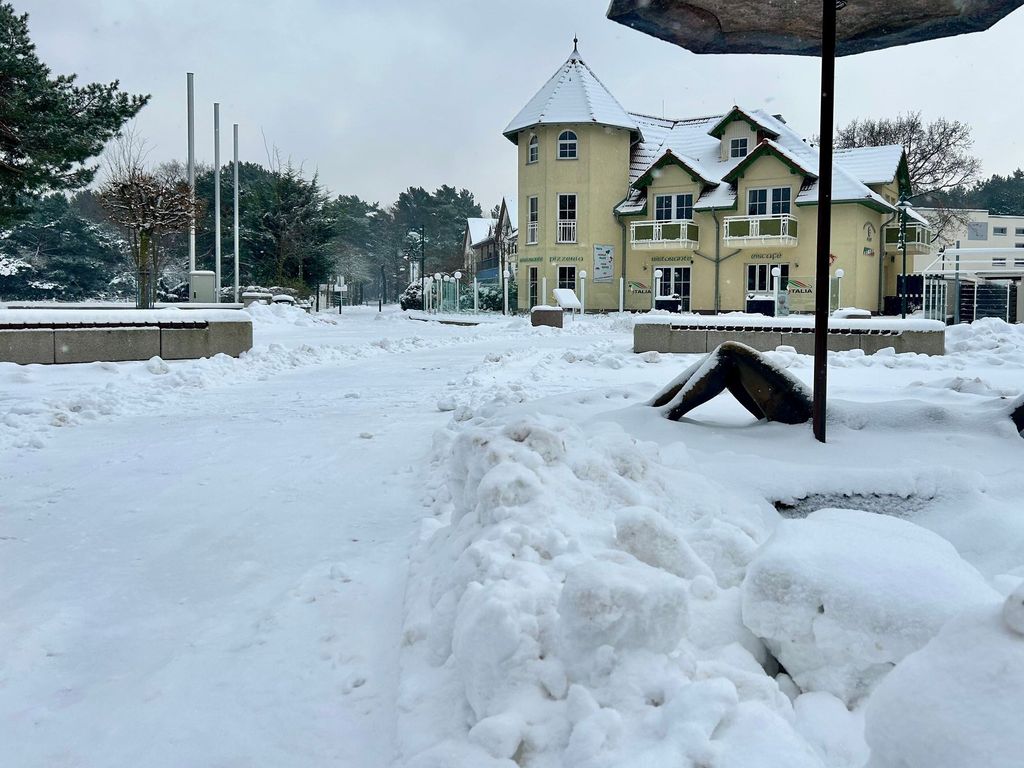 Hotel Ostseeblick In der Winterlandschaft