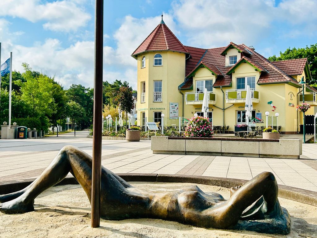 Blick vom Strandvorplatz