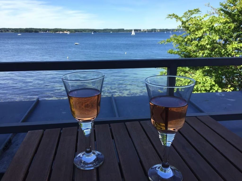 Blick auf die Flensburger Förde und dänische Küste