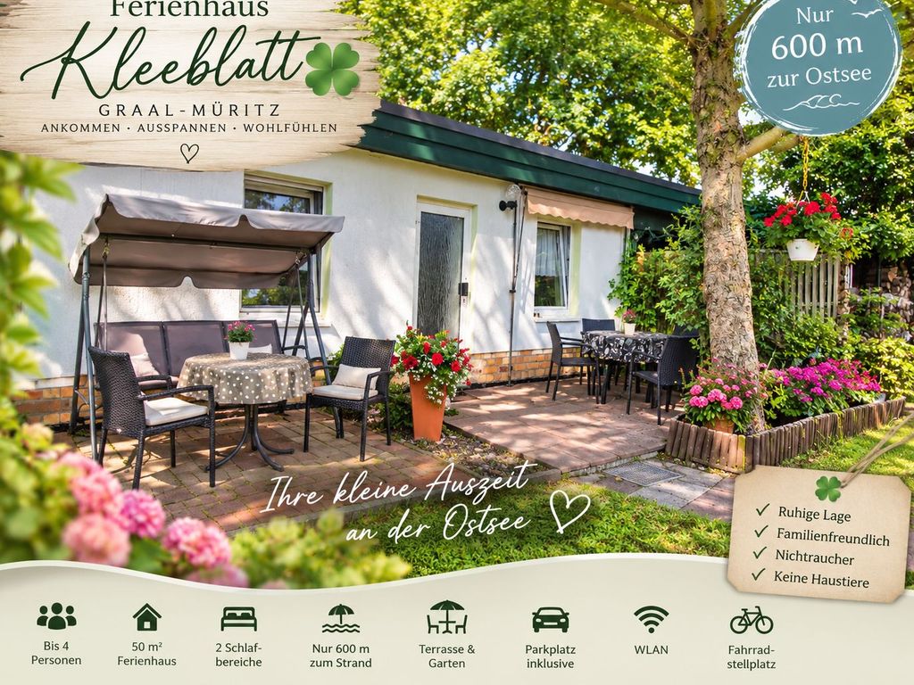 Ferienhaus Kleeblatt Graal-Müritz, nur 600m zum Ostseestrand