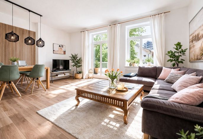 Komfort Ferienwohnung in Strandnähe  mit Sauna & Balkon