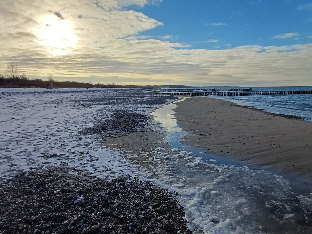 Winterstrand an der Ostsee