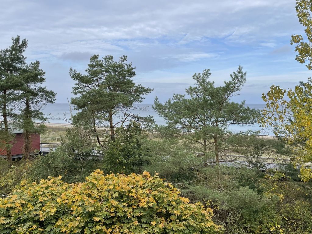 Strandflieder Zimmer 206 - Blick vom Balkon auf die Ostsee