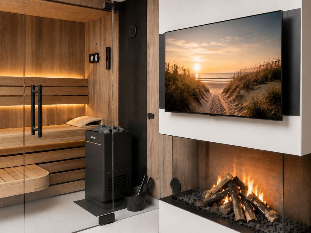 Ihr Wellness-Rückzugsort mit finnischer Sauna, Kamin und TV zum Abschalten