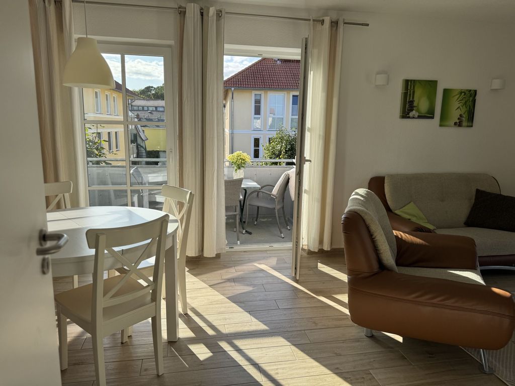 Blick zum Balkon