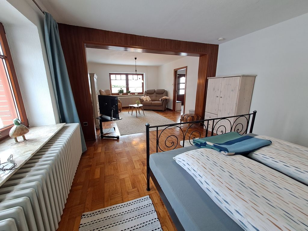Blick in das Wohn/- Schlafzimmer