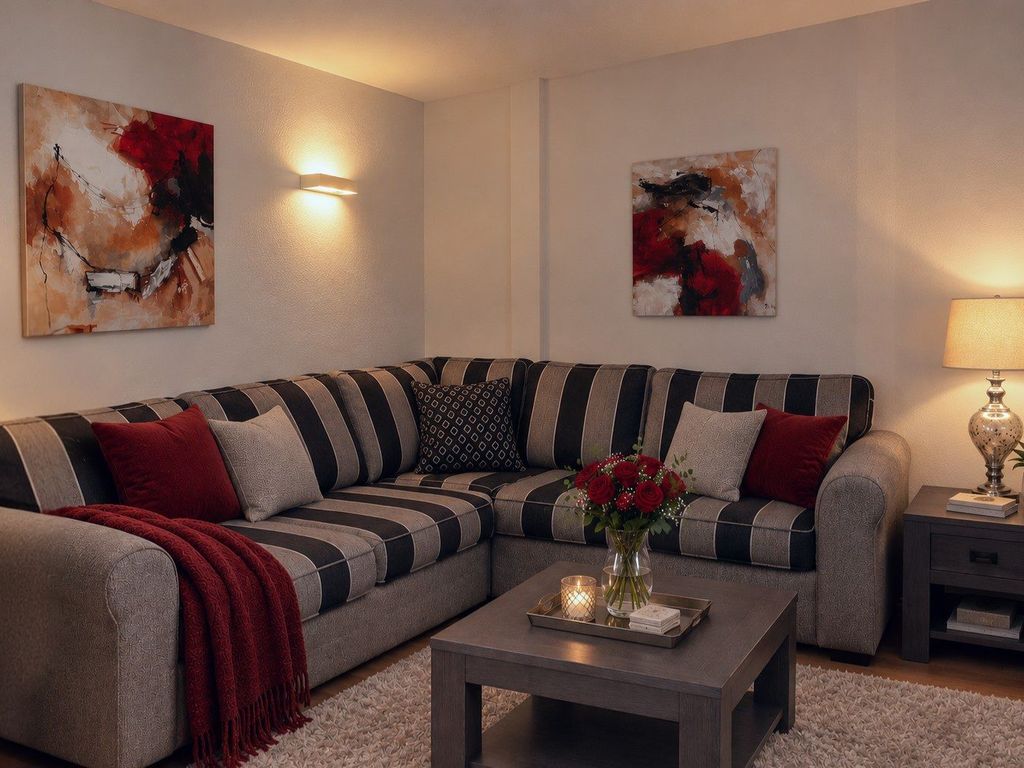 gemütliche Couch im Wohnzimmer