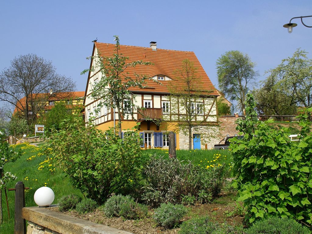 Außenansicht mit Balkon