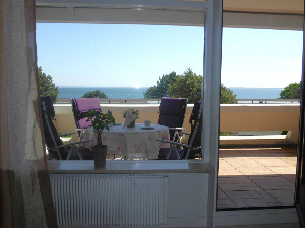 Blick zum Balkon