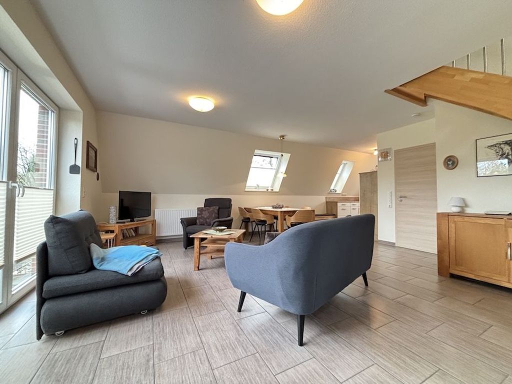 Living room with integrated kitchen area