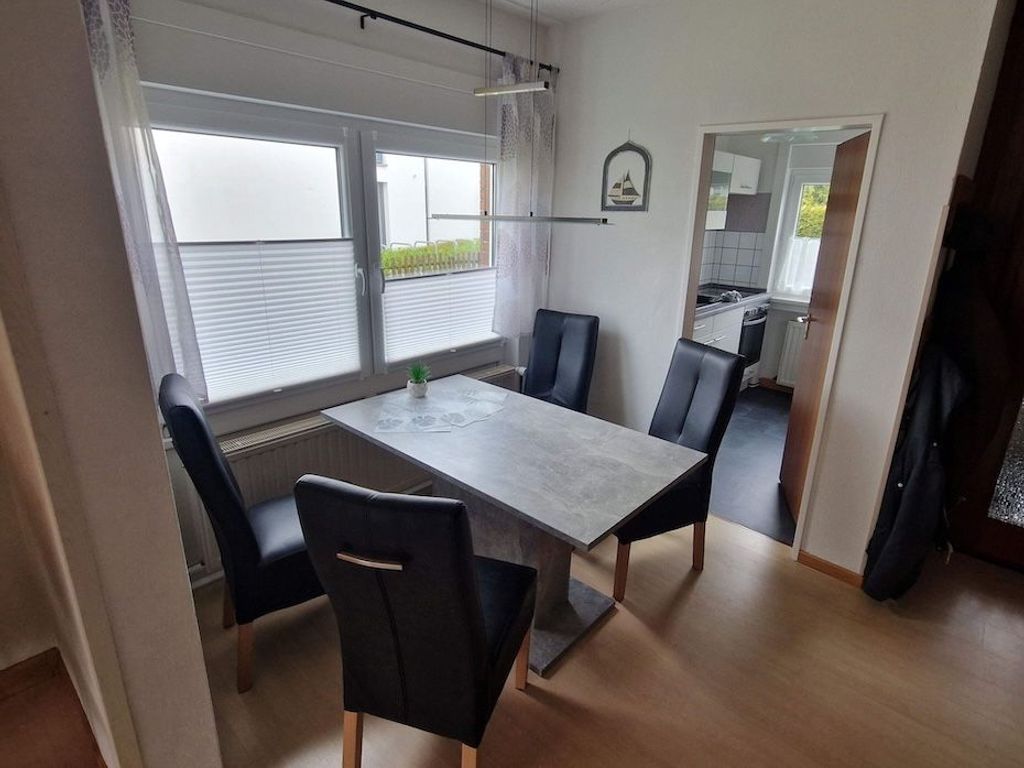 Living room with dining group