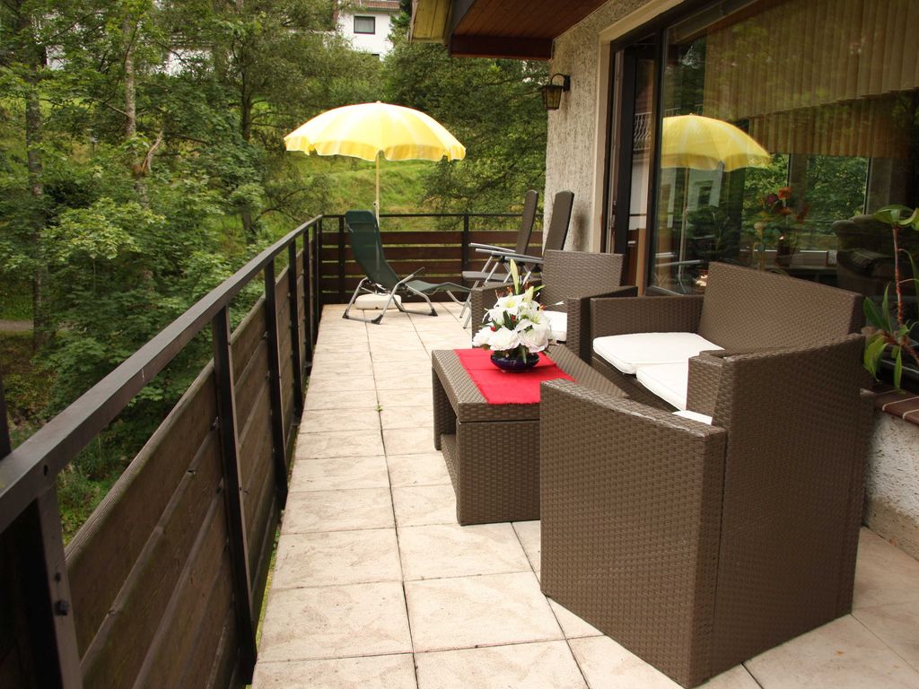Balkon Ferienhaus Kurpark Domizil