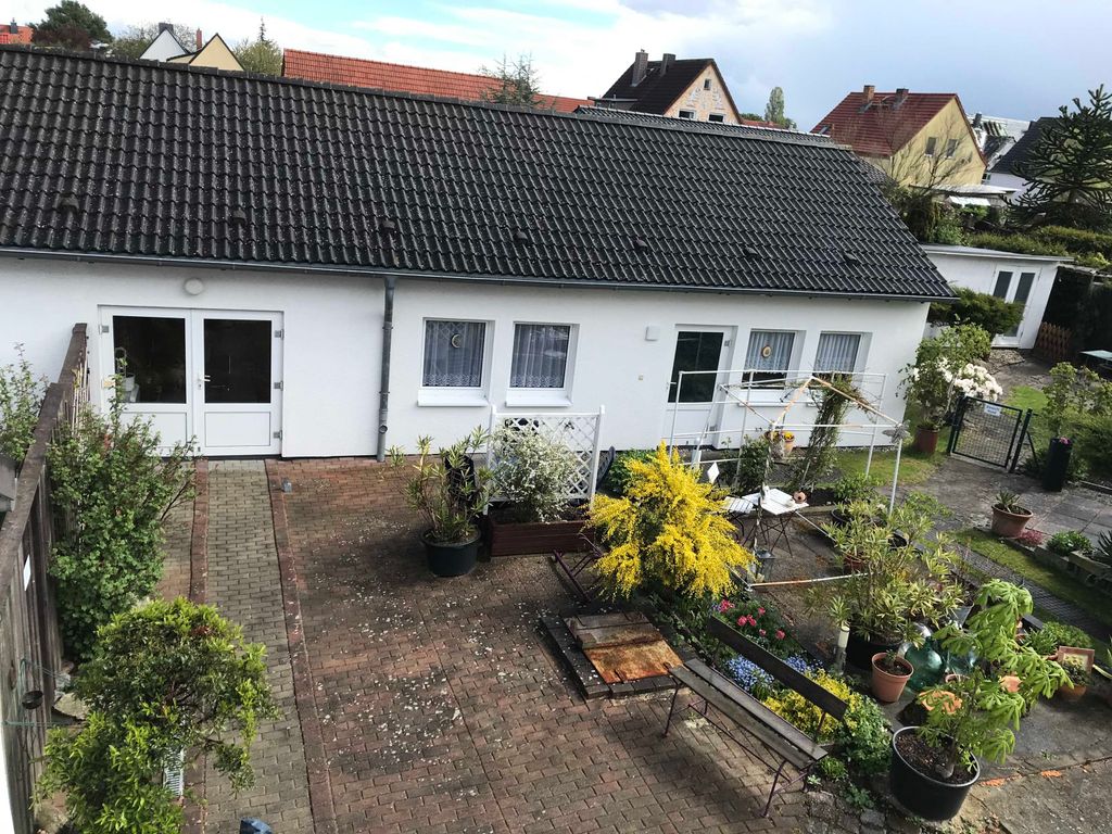 Eingangsbereich der Ferienwohnungen im Innenhof
