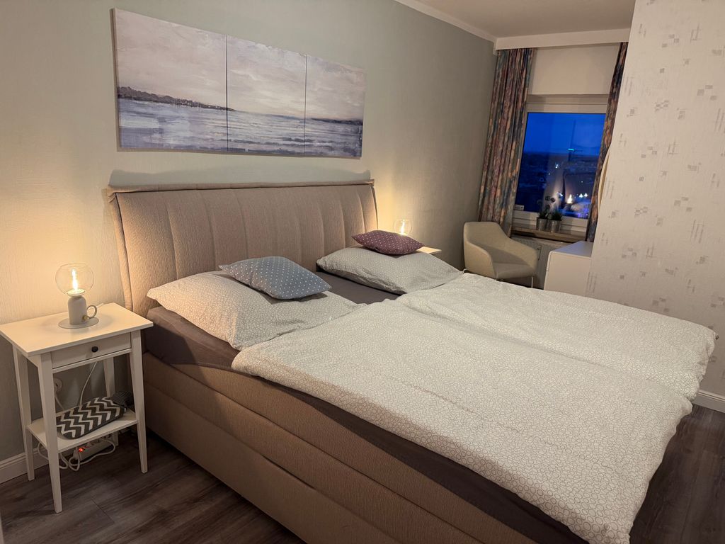 Boxspringbett im Schlafzimmer