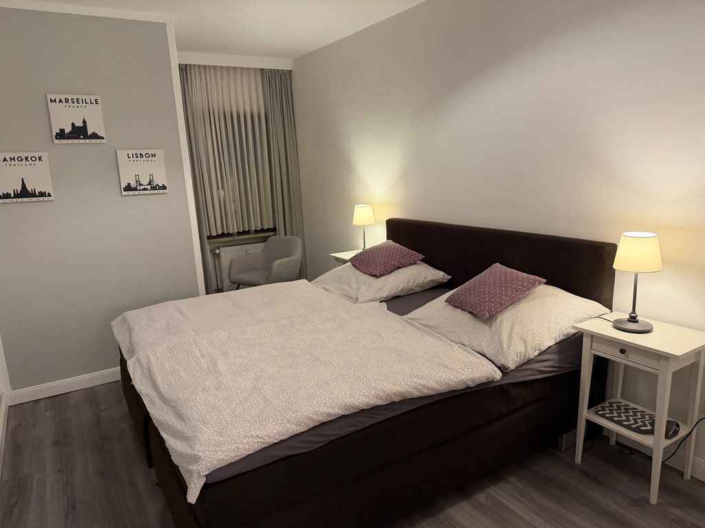 Boxspringbett im Schlafzimmer