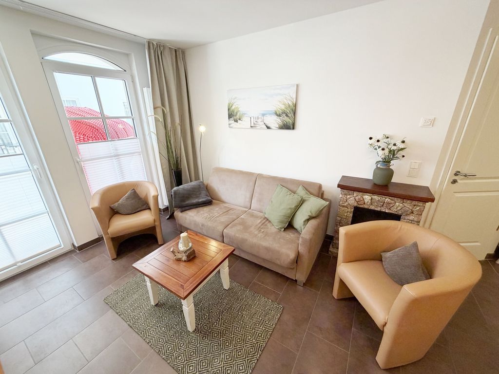 Haus Meeresblick A 0.04 Weiße Düne-Wohn- und Essbereich