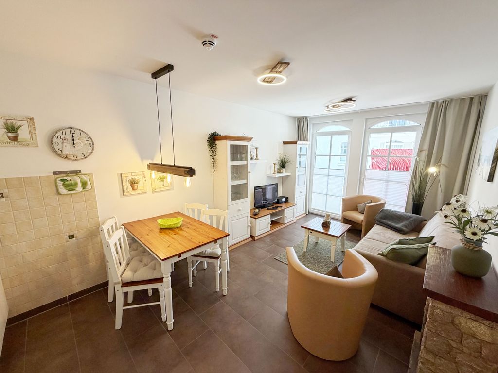 Haus Meeresblick A 0.04 Weiße Düne-Wohn- und Essbereich