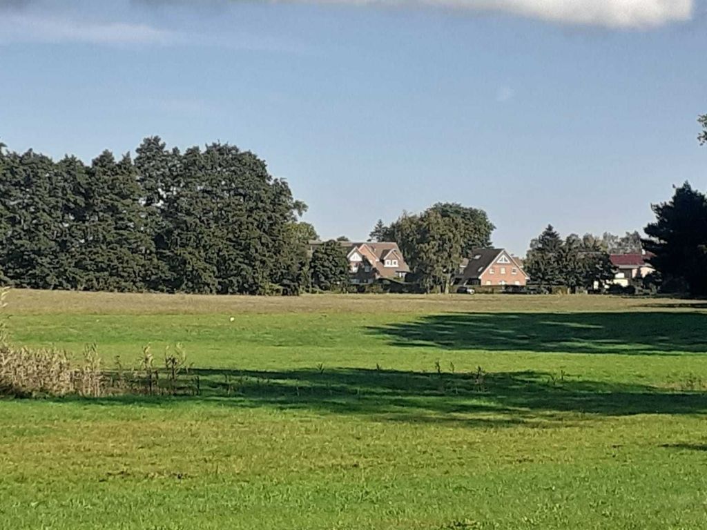 Blick von Süden zur Wohnanlage