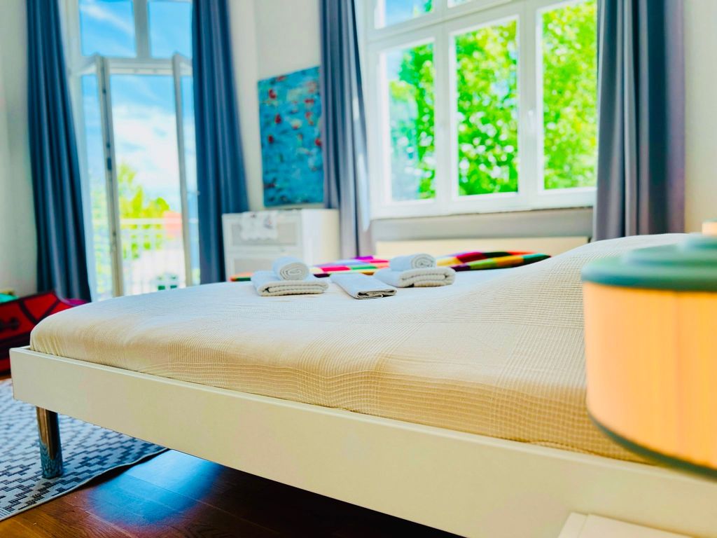 Das Schlafzimmer mit Doppelbett