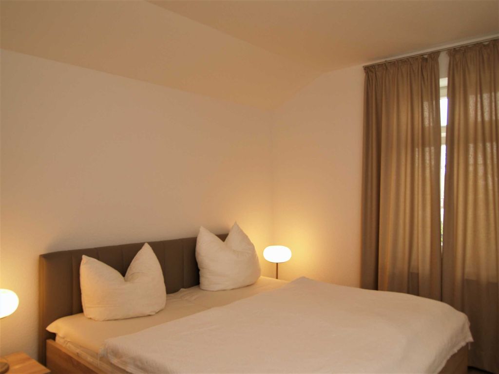 Das Schlafzimmer mit Doppelbett