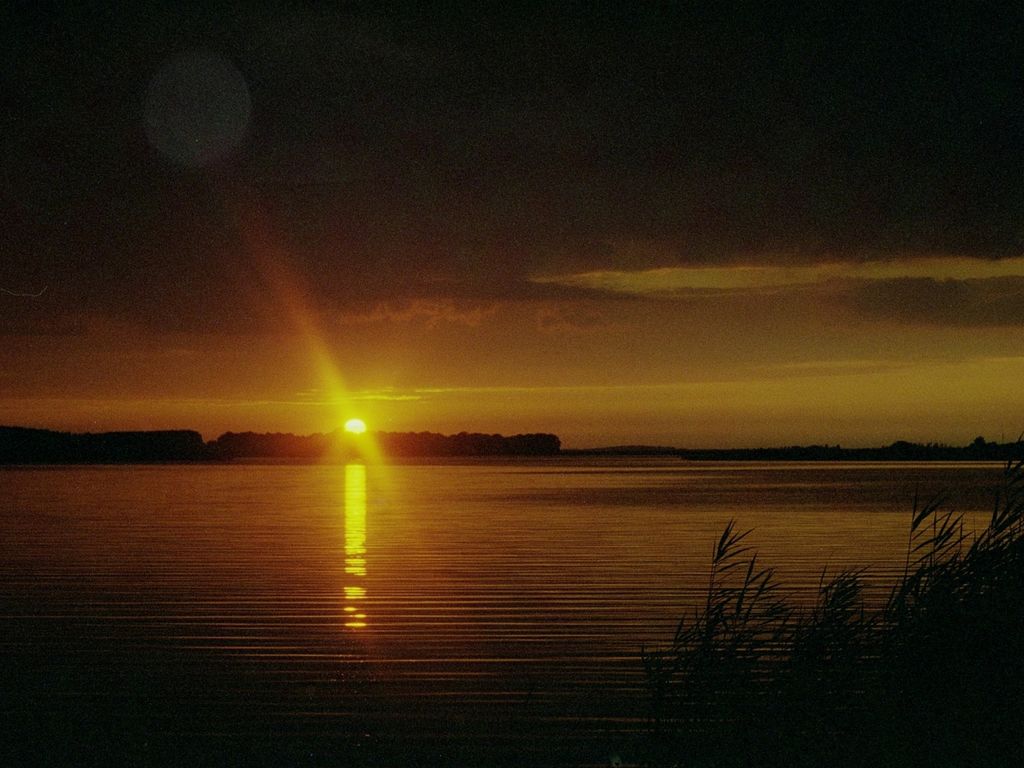 Sonnenuntergang am Achterwasser