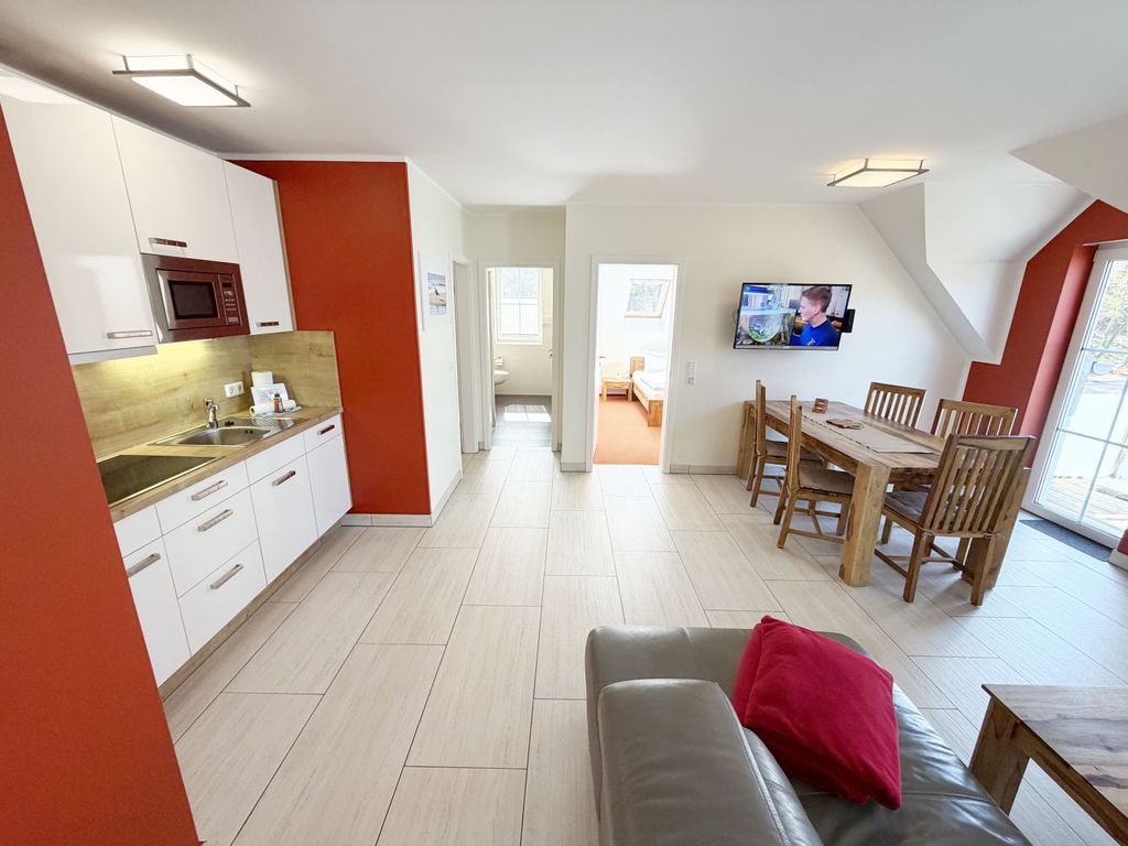 Haus Sonne Ferienwohnung 08 - Koch- und Wohnbereich